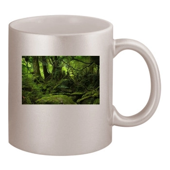 Forests 11oz Metallic Silver Mug