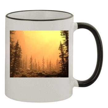 Forests 11oz Colored Rim & Handle Mug