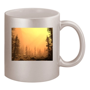 Forests 11oz Metallic Silver Mug