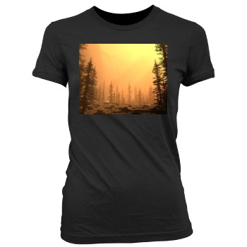 Forests Women's Junior Cut Crewneck T-Shirt