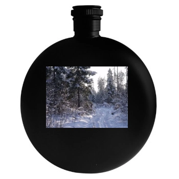 Forests Round Flask