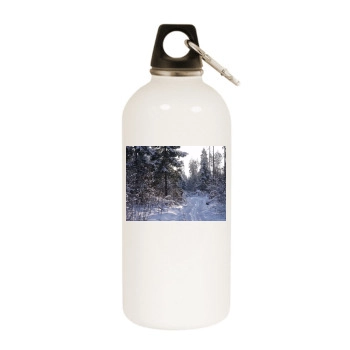 Forests White Water Bottle With Carabiner