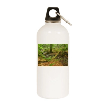 Forests White Water Bottle With Carabiner