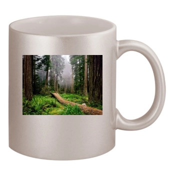 Forests 11oz Metallic Silver Mug