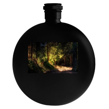 Forests Round Flask