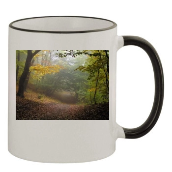 Forests 11oz Colored Rim & Handle Mug