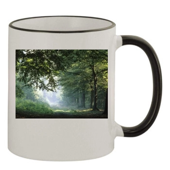 Forests 11oz Colored Rim & Handle Mug