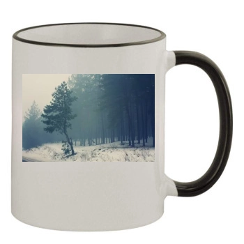 Forests 11oz Colored Rim & Handle Mug