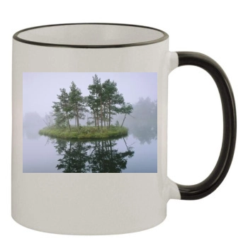 Forests 11oz Colored Rim & Handle Mug