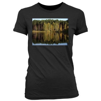 Forests Women's Junior Cut Crewneck T-Shirt