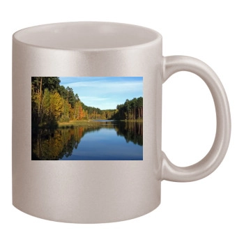 Forests 11oz Metallic Silver Mug