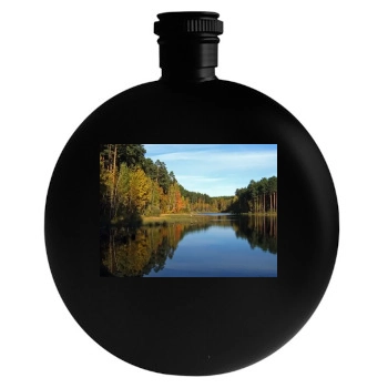 Forests Round Flask