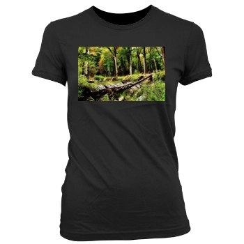 Forests Women's Junior Cut Crewneck T-Shirt