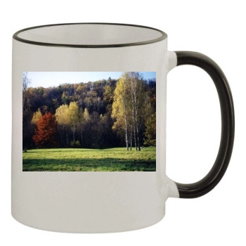 Forests 11oz Colored Rim & Handle Mug