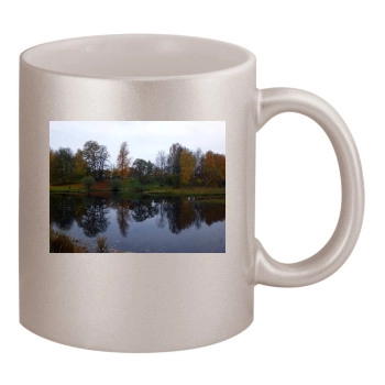 Forests 11oz Metallic Silver Mug