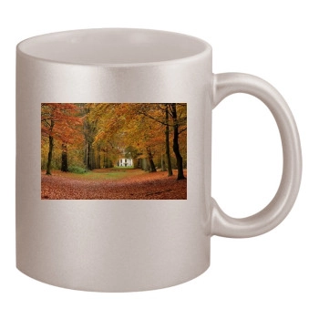 Forests 11oz Metallic Silver Mug