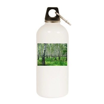 Forests White Water Bottle With Carabiner