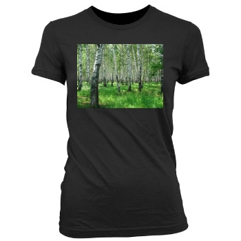 Forests Women's Junior Cut Crewneck T-Shirt