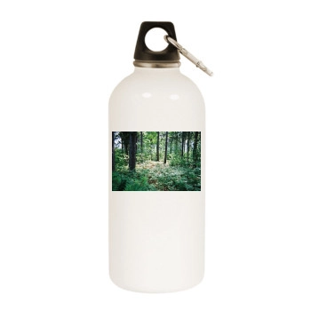 Forests White Water Bottle With Carabiner