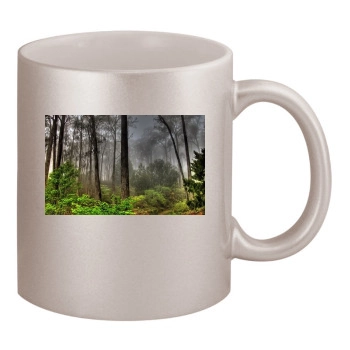 Forests 11oz Metallic Silver Mug