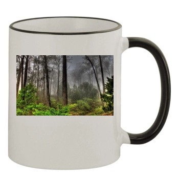 Forests 11oz Colored Rim & Handle Mug