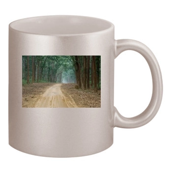 Forests 11oz Metallic Silver Mug