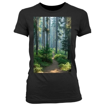 Forests Women's Junior Cut Crewneck T-Shirt