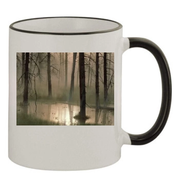 Forests 11oz Colored Rim & Handle Mug