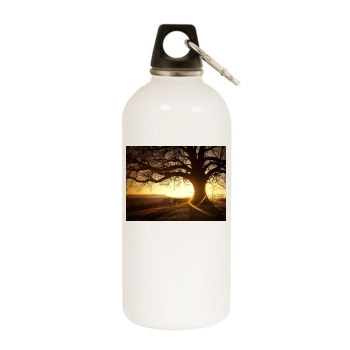 Forests White Water Bottle With Carabiner