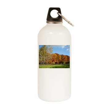 Forests White Water Bottle With Carabiner