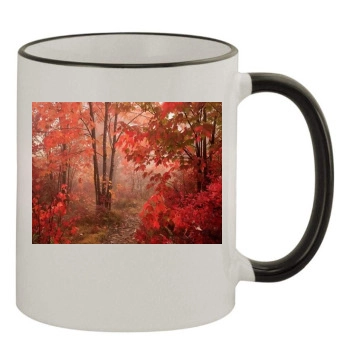 Forests 11oz Colored Rim & Handle Mug