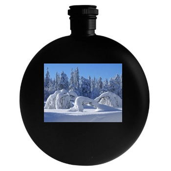 Forests Round Flask