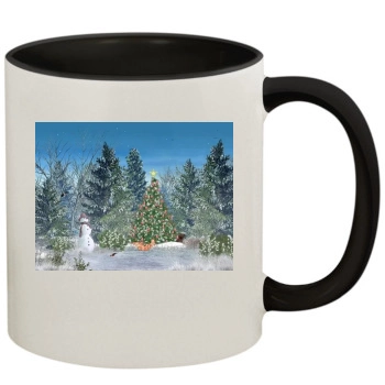 Forests 11oz Colored Inner & Handle Mug