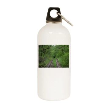 Forests White Water Bottle With Carabiner