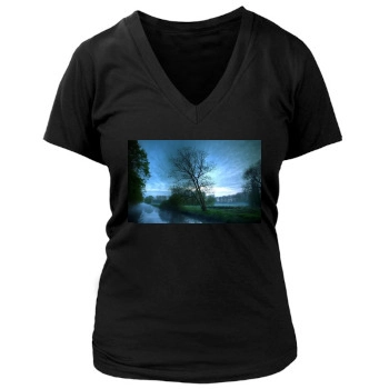 Forests Women's Deep V-Neck TShirt