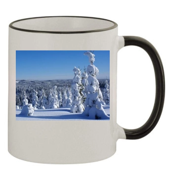 Forests 11oz Colored Rim & Handle Mug