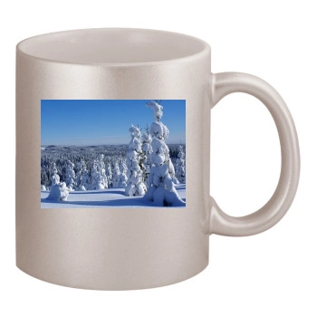 Forests 11oz Metallic Silver Mug