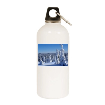 Forests White Water Bottle With Carabiner