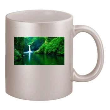 Forests 11oz Metallic Silver Mug