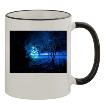 Forests 11oz Colored Rim & Handle Mug