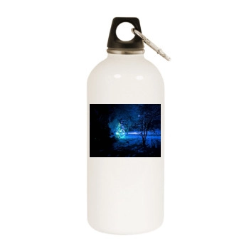 Forests White Water Bottle With Carabiner