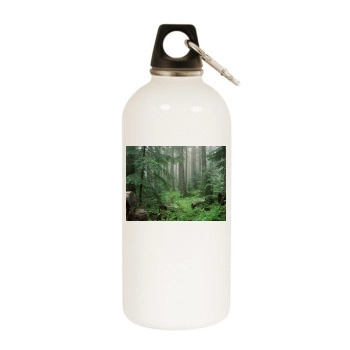 Forests White Water Bottle With Carabiner