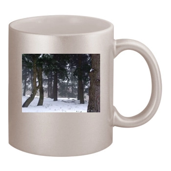 Forests 11oz Metallic Silver Mug