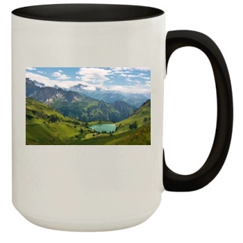 Mountains 15oz Colored Inner & Handle Mug