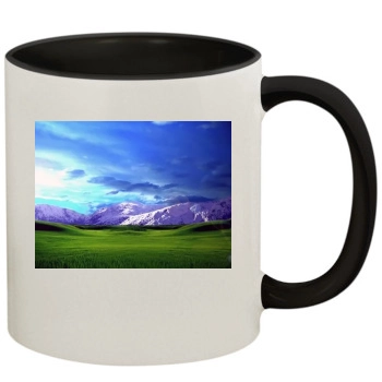 Mountains 11oz Colored Inner & Handle Mug