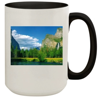 Mountains 15oz Colored Inner & Handle Mug