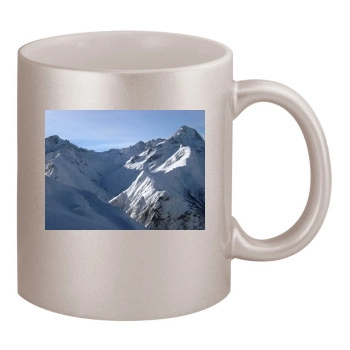 Mountains 11oz Metallic Silver Mug