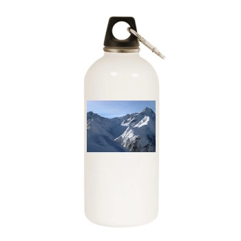 Mountains White Water Bottle With Carabiner