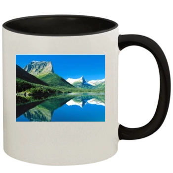 Mountains 11oz Colored Inner & Handle Mug