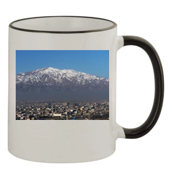 Mountains 11oz Colored Rim & Handle Mug